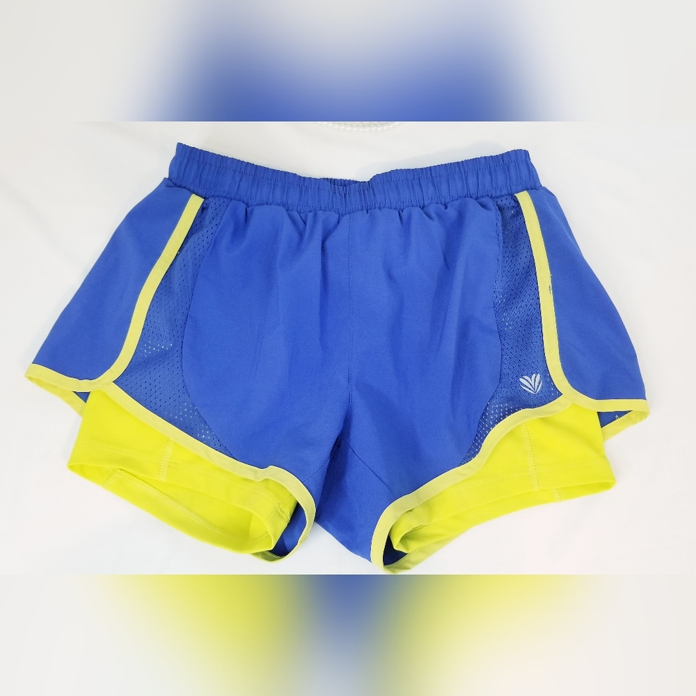 Forever 21 Blue Neon Yellow Activewear Shorts